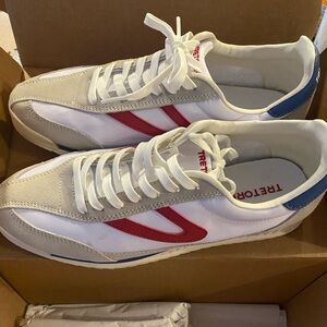 Tretorn Rawlings White and Red Athletic Shoes
